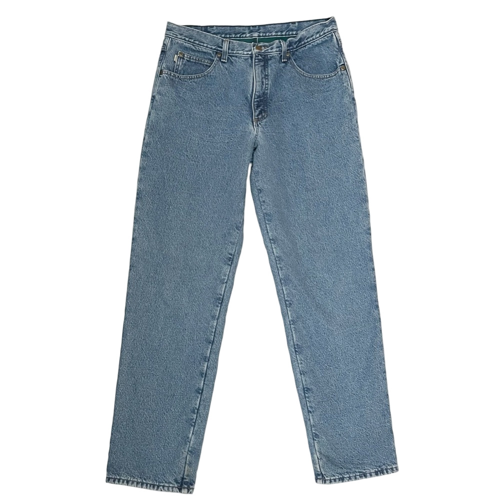 Vintage 90s L. L. Bean Men's Fleece Lined Double L Natural Fit Blue Jeans 35x34